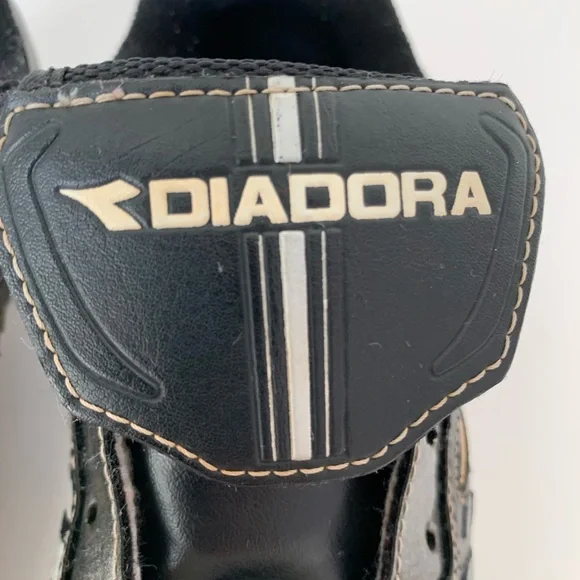 Diadora Cleats Black Silver White Shoes Baseball Boy’s Size 1 - Picture 10 of 16